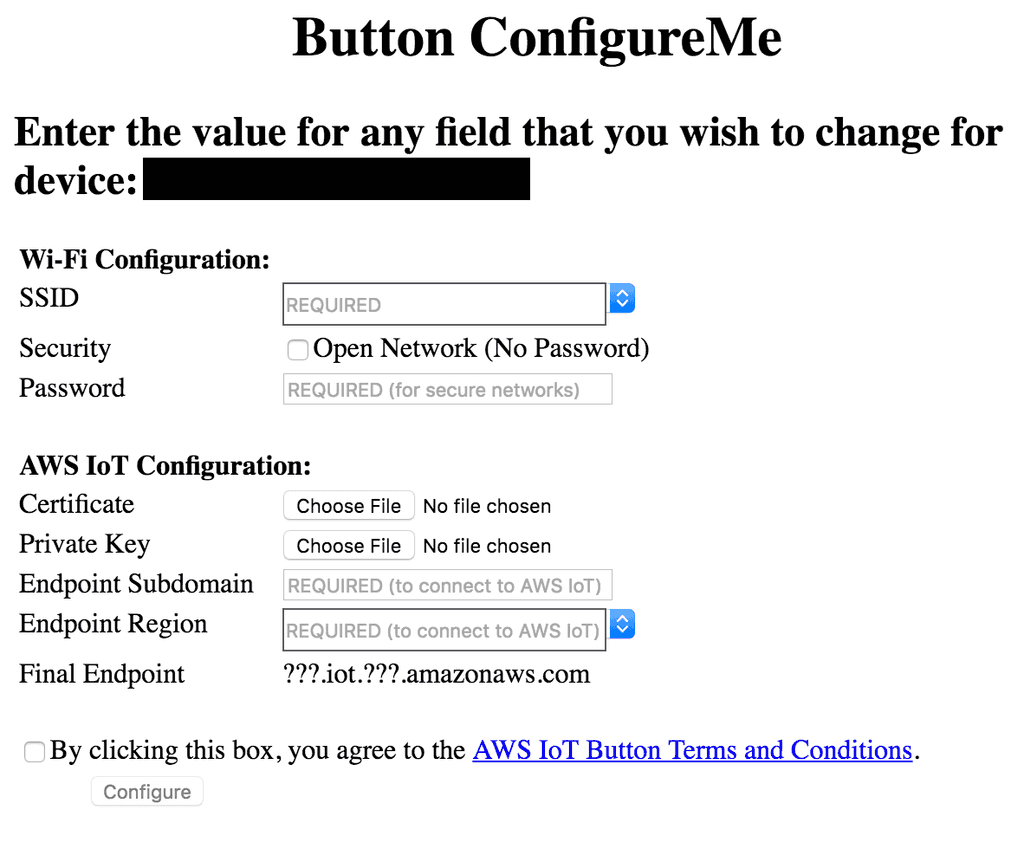 AWS IoT Button Set Up